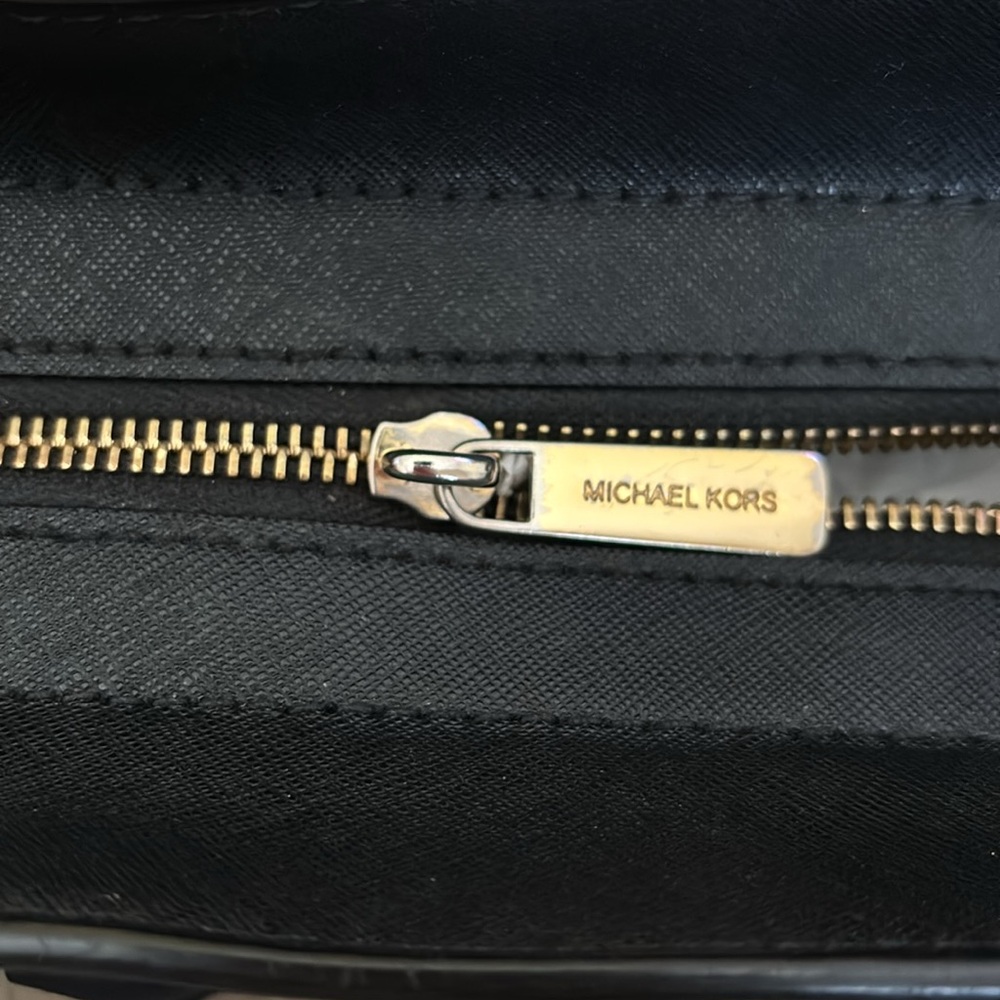 Michael Kors Black and Gold Satchel Bag - Picture 4 of 14